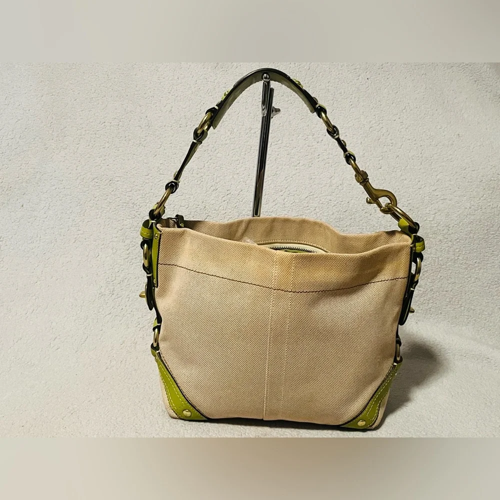 COACH Vintage Carly Canvas/Leather Handbag - Picture 3 of 13